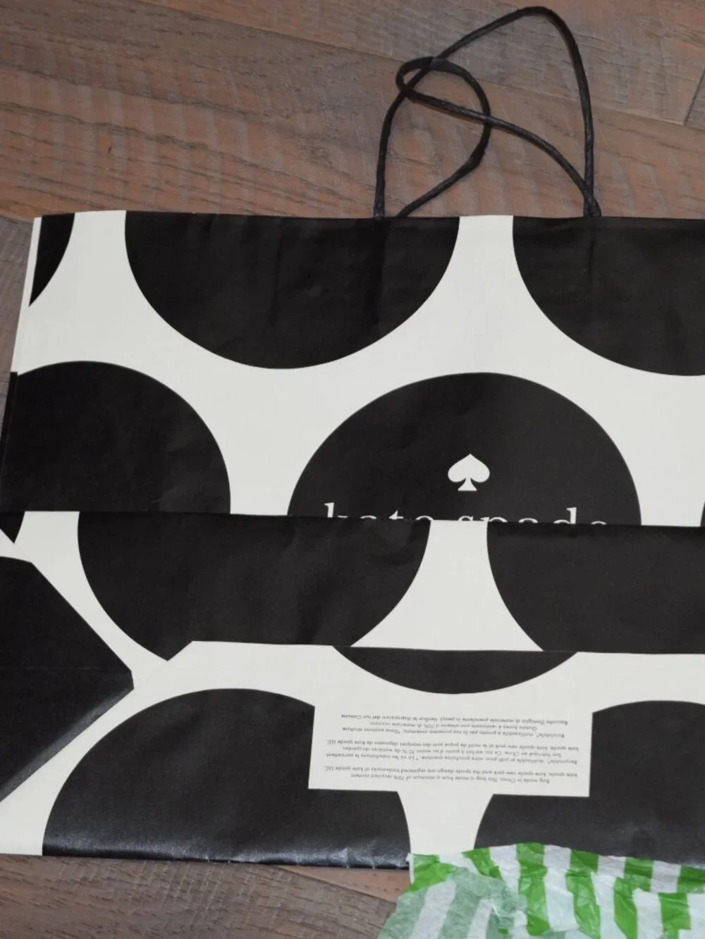LOT KATE SPADE New York PAPER GIFT BAGS Shopping Polka Dot Black Purple White